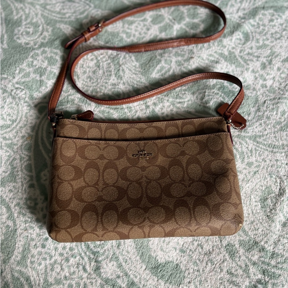 Coach Brown Signature Crossbody Bag